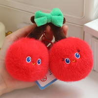 OEM ODM Mini pendentif en fourrure de vison mignon en forme de fruit, porte-clés en peluche, jouet en peluche créatif, peluches personnalisées en forme de légumes pour la promotion