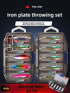 HASIDA – Ensemble de leurres artificiels en métal (jigs et crankbaits) <span class=keywords><strong>pour</strong></span> la pêche en mer à longue portée – Idéal <span class=keywords><strong>pour</strong></span> le bar, le wahoo et le blackfish - Product Image 2