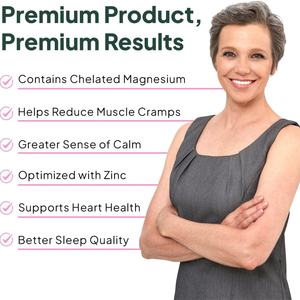 Glycinate de magnésium pur avec supplément de zinc pour femmes et hommes, pour les crampes musculaires et le soutien du sommeil, 90 capsules - Product Image 5