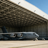 Hangar d'avion préfabriqué en structure métallique SAFS, grande portée, pour le stockage d'avions