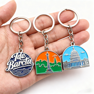 Proveedor de llavero personalizado de esmalte OEM, llavero de fábrica promocional, diseño de logotipo 2D, llavero de Metal, recuerdo personalizado de aleación de Zinc - Product Image 3