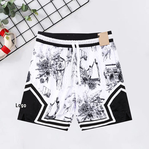 Fabrika toptan yüksek kaliteli çabuk kuru Polyester örgü amerikan tarzı şort gevşek-Fit basketbol şortu nefes - Product Image 2