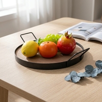 Op maat gemaakte Europese design bamboe houten multifunctionele snijplank dienbladen schaal keuken fruit snacks wanddecoratie handgemaakt bloeivormig