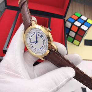 Montre mécanique automatique vintage pour homme avec cadran sectoriel, verre saphir rose, affichage de la date, bracelet en cuir, montre-bracelet de ville pour affaires - Product Image 4