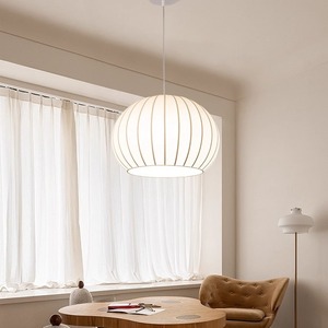 โคมไฟระย้าทรงกลมสีขาว E27 LED หัวเดียว สำหรับห้องนอน ห้องนั่งเล่น - Product Image 5