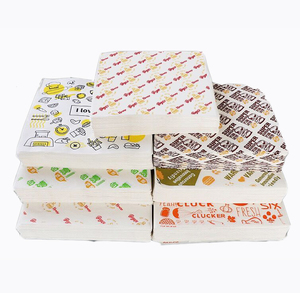 Printed logo reusable food sandwich wrapper burger packaging wax paper custom printing wrapping paper