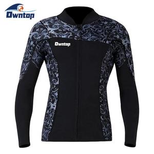 Owntop 2mm Neoprene Wetsuit Top Jacket - Zippered Pockets, Extended Back Flap