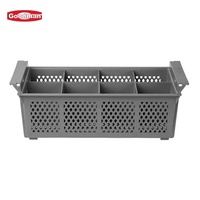 Support à couverts multifonctionnel moderne pour lave-vaisselle de cuisine commerciale, 16 compartiments, en plastique PP écologique, pour la vaisselle
