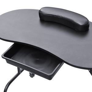 Nieuwe effenkleurige nagelkunst Zhuo moderne eenvoudige draagbare opklapbare tafel beauty licht luxe nagelreparatie werkbank - Product Image 5