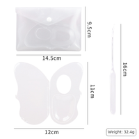 Palette de maquillage transparente pliable en plastique, couleur personnalisée, plateau de mélange pour le maquillage du visage, plateau de rangement multifonctionnel pour fond de teint liquide