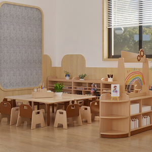 ชุดมุมกิจกรรมอ่านหนังสือแบบเงียบสไตล์มอนเตสซอรี่ สำหรับสถานรับเลี้ยงเด็ก โรงเรียนอนุบาล ห้องสมุด และเฟอร์นิเจอร์ห้องเด็ก - Product Image 1