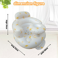 Nouveau Fauteuil Gonflable Moderne pour Bébé en PVC Confortable pour une Parentalité Mains Libres Chambre Salle de Bain Salon Parc Utilisation Extérieure