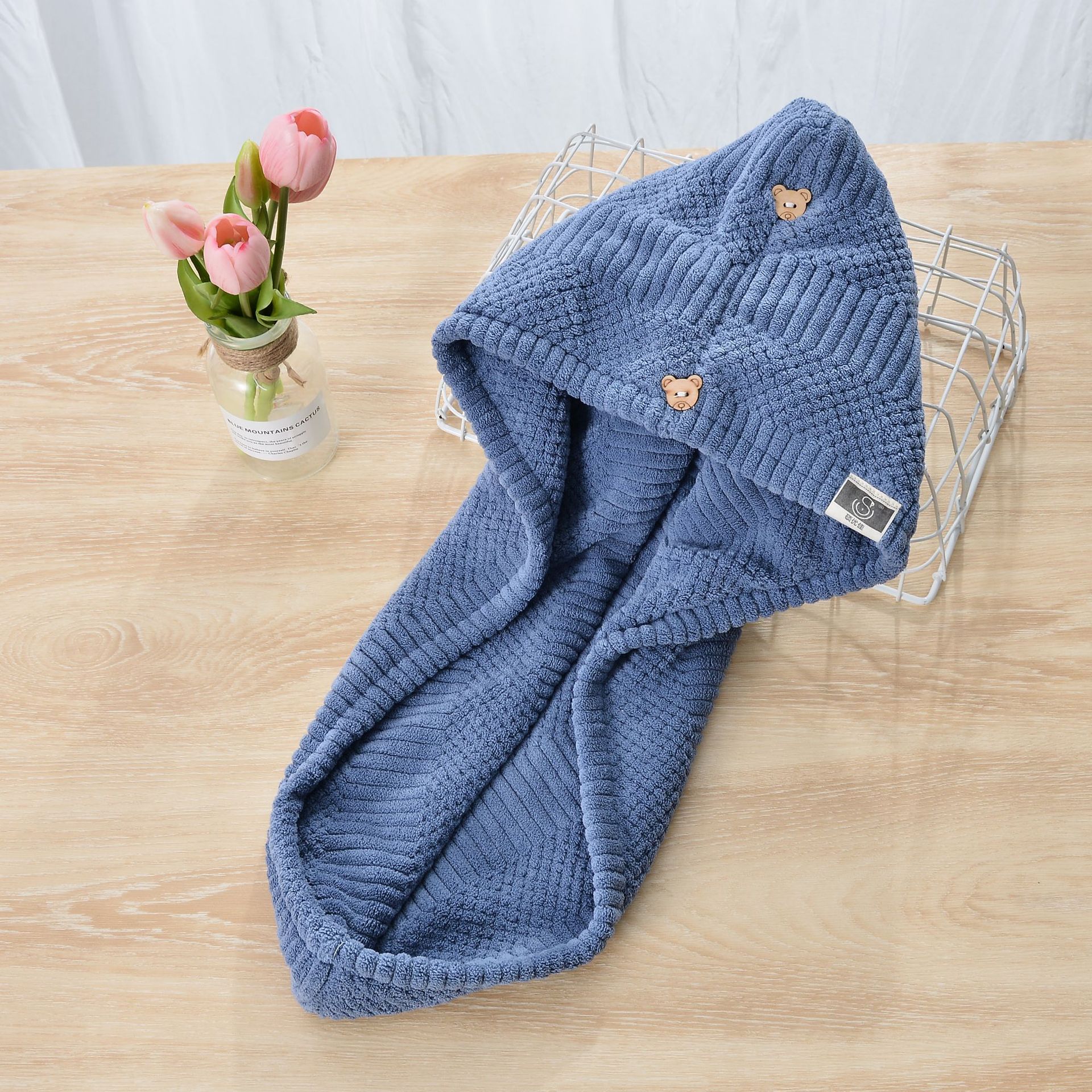 Gorro para cabello seco - Azul - Una capa - 25*65 - 75g