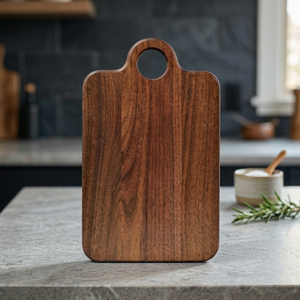 Planche à découper rectangulaire en bois avec poignée, plateau de service moderne pour fromage, compatible lave-vaisselle, écologique, pour la cuisine - Product Image 1