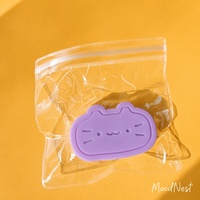 Jouet Squishy Kawaii Chat au Fromage en TPR, Doux, Sensoriel, Anti-Stress, à Presser sur le Bureau pour Filles et Garçons, Commandes en Gros