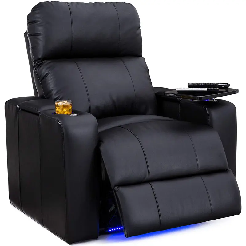 गर्म बेच काले इलेक्ट्रिक चमड़े की कुर्सी reclining टीवी सोफे शिविर झुकनेवाला कुर्सी