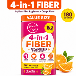 Complément alimentaire végétalien sans sucre à l'orange et aux fibres de psyllium pour la santé digestive, favorisant une meilleure digestion et une sensation de léger, soutient le métabolisme sain. - Product Image 6
