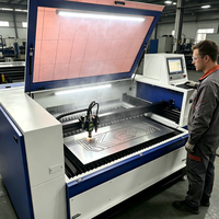 Machine de découpe et de gravure laser numérique CNC 2-en-1 1390, compatible OEM/ODM, pour cuir, tissu, bois, tôle et cristal
