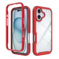 Pour iPhone 16 15 14 Pro Max 360 Protection complète avant arrière double couche robuste étui de téléphone portable pour iPhone 15 14 16