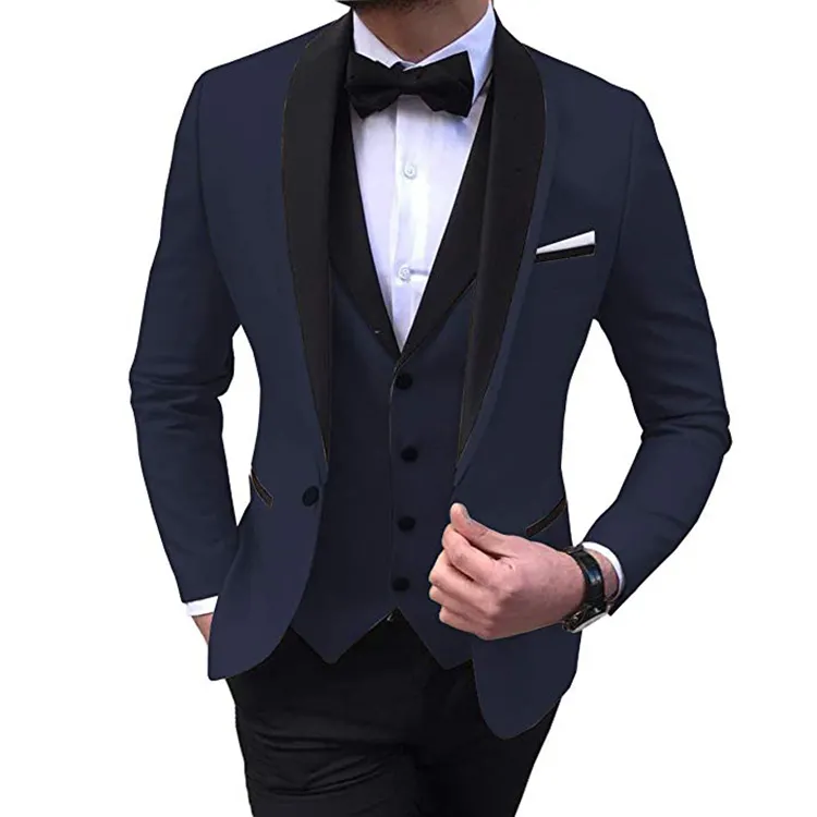 Light Blue Coat Pant Tuxedo Men'S Suits & Blazer 3 Pieces Slim Fit High Quality Fashion Business Suits For Men New Design 2023