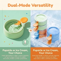 Moules à glace en silicone de qualité alimentaire pour enfants, pour la fabrication de bâtonnets de glace maison, de sucettes glacées et de bâtonnets de fromage