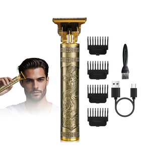 Kim loại USB chuyên nghiệp có thể sạc lại không dây cho nam giới điện tóc tông đơ cắt tóc - Product Image 1