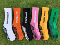Vente en gros de chaussettes de sport brodées personnalisées antidérapantes pour jeunes enfants, football, football