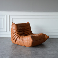 Nouveau Fauteuil Designer 2026 pour Salon et Chambre, Chaise de Loisirs en Tissu et Cuir pour Petits Appartements
