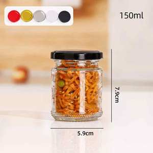 Empty Food Grade Glass <b>Jars</b> with Lids <b>Airtight</b> Storage for Jelly Cream Jam Pickle & Spice Mason Style Bulk Pack - Product Image 5