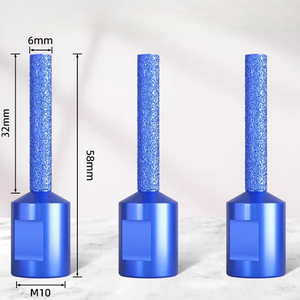 Outils de découpe, d'agrandissement de trous et de rainurage diamantés brasés sous vide M10/M14, très demandés, pour plans de travail, lavabos, marbre, granit et carrelage - Product Image 4