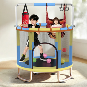 <span class=keywords><strong>Trampoline</strong></span> de fitness parent-enfant avec accoudoir à <span class=keywords><strong>360</strong></span> degrés et <span class=keywords><strong>filet</strong></span> de protection, adapté aux exercices de saut pour enfants - Product Image 3
