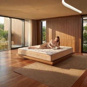 Matelas à ressorts Bonnell de luxe, taille Super King, design moderne, OEM/ODM, matelas à ressorts ensachés pour meubles de chambre à coucher - Product Image 2