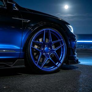 Jantes forgées sur mesure, couleur cobalt brillant, à rayons étoilés, concaves, de qualité supérieure, 20/21/22 pouces, pour voitures tuning - Product Image 1