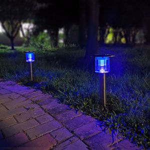 Solar Lawn Mosquito Killer Light Stainless Steel Led Water Resistant Outdoor Garden <b>Pest</b> <b>Control</b> Lamp - Product Image 3