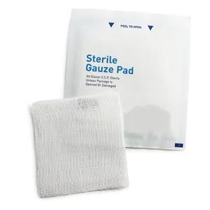 Pansement hémostatique stérile 100% coton blanc jetable médical en gros tampons de gaze stériles compressés Z pli