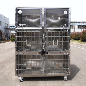 Cage d'oxygénothérapie pour clinique vétérinaire, 3 niveaux, 6 portes, en acier inoxydable respirant, pour animaux hospitalisés, LIZE 304, 1 pièce - Product Image 4