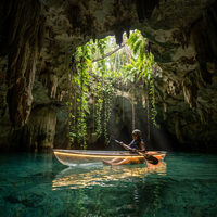 Kayak transparent en polycarbonate WOLANG |   Canoë en verre cristal avec éclairage LED coloré en option pour la vente en gros