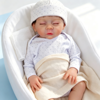 18 Zoll Realistische Vinyl-Reborn-Babypuppe für Wasserspiele, Lebensechte Neugeborenen-Puppe, Beruhigender Begleiter, Spielzeug-Geschenk für Kinder
