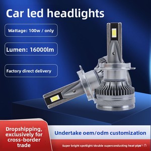 Bullet-style Car <b>LED</b> Headlight Bulbs 12V Ultra-Bright 16000 Lumens with Dual Heat-Conducting Copper <b>Tubes</b> - Product Image 4