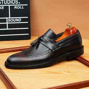 Zapatos Derby de Alta Gama, Totalmente Equipados, Hechos de Cuero Vacuno, con Cordones Estilo Inglés y Hebillas Planas, Aptos para Hombres - Product Image 4
