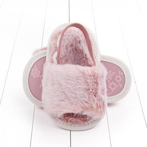 2022 nouveau Style en peluche sans lacet bébé chaussures décontractées intérieur filles garçons sandales enfants bande élastique pantoufles - Product Image 2