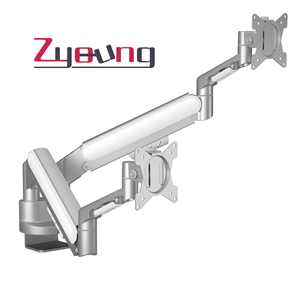 Hot bán khí mùa xuân Màn hình kép cánh tay đứng có thể điều chỉnh màn hình chủ núi <span class=keywords><strong>Bracket</strong></span> - Product Image 1