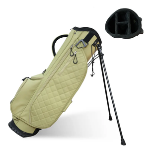 उच्च गुणवत्ता वाले pu चमड़े के 14-वे गोल्फ स्टैंड बैग वाटरप्रूफ और हल्के कस्टम लोगो पोर्टेबल गोल्फ कार्ट बैग - Product Image 5