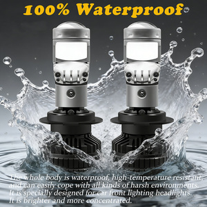 หลอดไฟหน้าโปรเจคเตอร์ LED อลูมิเนียมอัลลอยด์กันน้ำ IP68 รุ่นใหม่ 12V 6000K 50W แสงสีฟ้า H4/<span class=keywords><strong>H7</strong></span>/H11/9005/9006 สำหรับ - Product Image 5