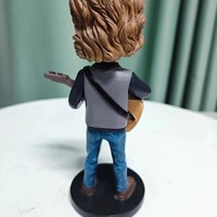 Figurine à tête oscillante de rock star - Figurine musicale artisanale pour souvenir de festival, cadeaux pour fans de groupe et décorations de chambre rétro