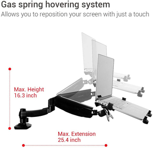 2-Trong-1 Màn Hình Cánh Tay Máy Tính Xách Tay Gắn Kết Đứng Xoay Khí Mùa Xuân LCD Bàn Tay Gắn Kết Cho Màn Hình Máy Tính màn Hình Và Máy Tính Xách Tay - Product Image 2
