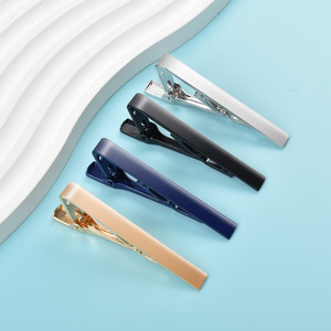 工場製 ステンレス鋼 鏡面研磨 タイクリップ シンプル シャツクリップ ブランク カスタムロゴ彫刻 メンズ ネクタイピン - Product Image 4