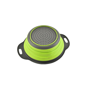 Ensemble de 2 passoires de cuisine rondes en silicone pliables pour égoutter les pâtes, les légumes et les fruits - Product Image 6