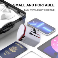 Articles les plus vendus Adaptateur secteur multi-voyage Usb Adaptateur de voyage universel mondial avec chargeur Usb Adaptateur de voyage universel