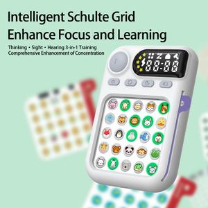 Tableta <span class=keywords><strong>Schulte</strong></span> para Educación Temprana, máquina de entrenamiento de concentración de barra OLED para niños, rompecabezas, audición Visual, estudiantes - Product Image 4